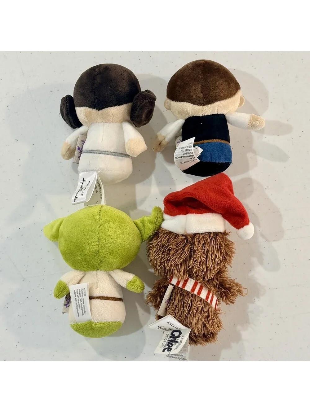 Hallmark Itty Bittys Lot Of 4 - STAR WARS Yoda, Chewbacca, Leia & Han Solo ✨